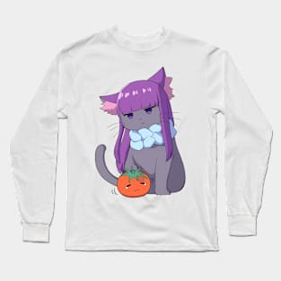 Cute Cat Fern Long Sleeve T-Shirt